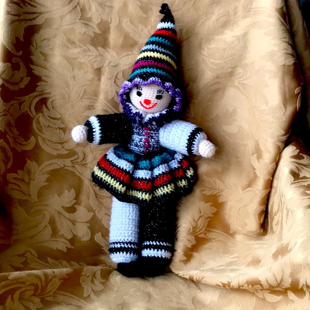 RARE Vintage handmade Crochet doll. UNISEX